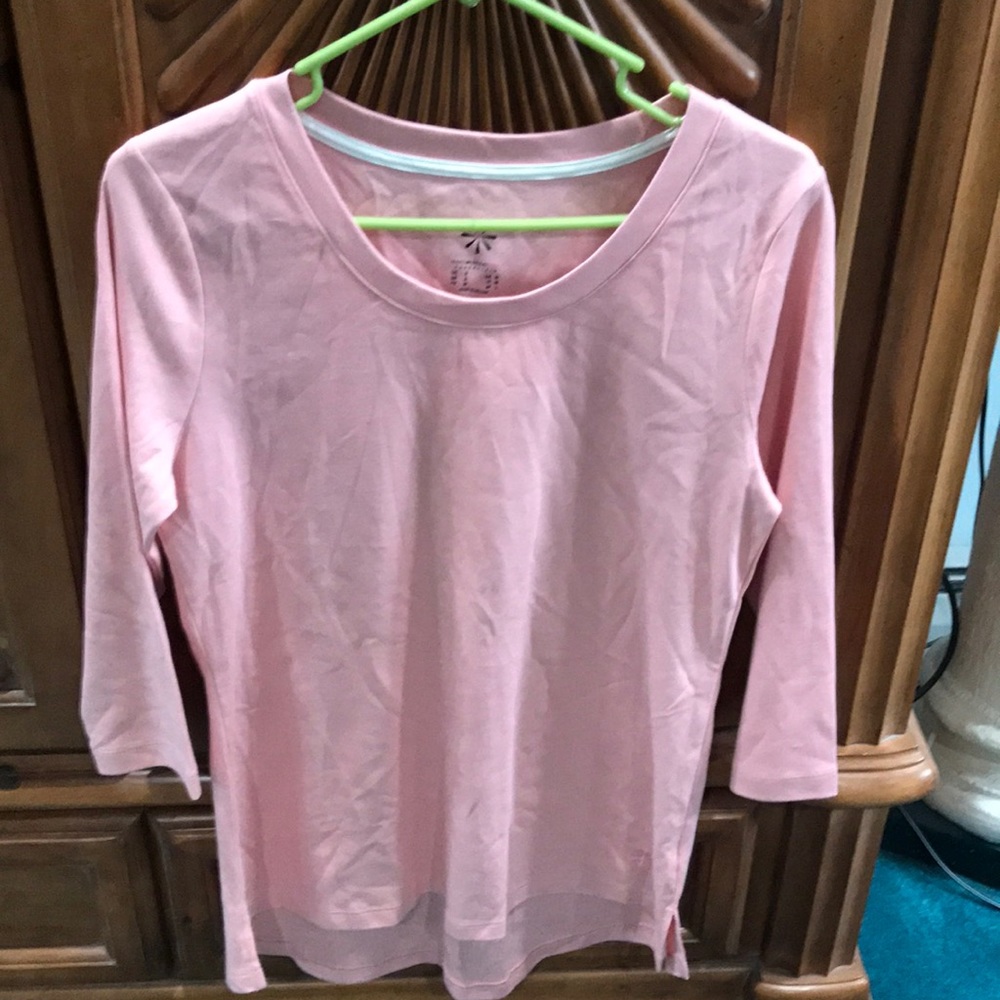 Isaac Mizrahi long sleeve tshirt peach.